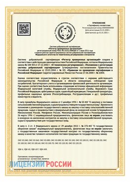 Приложение к сертификату для ИП Фрязино Сертификат СТО 03.080.02033720.1-2020